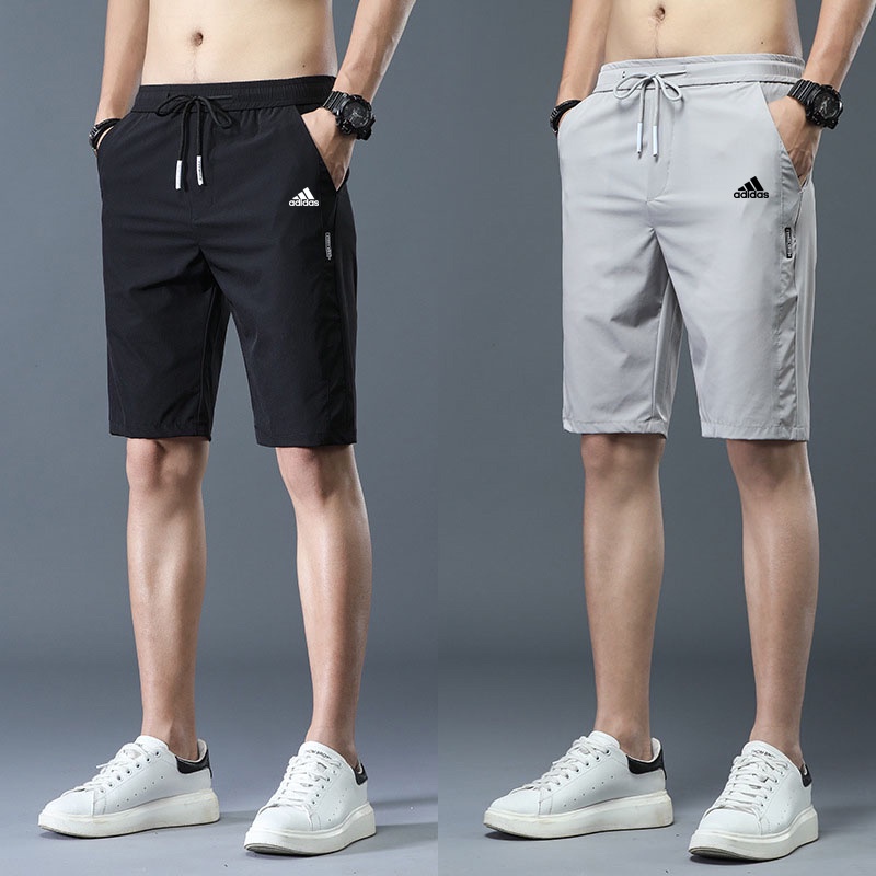 Ice Silk Seluar Pendek Lelaki Slim Fit Casual Short Pants Men Black Sport Pants Men Beach Pants Men S 5XL Shopee Singapore