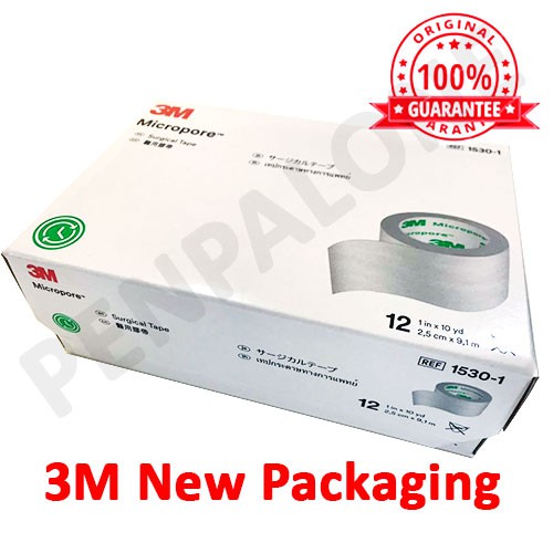 3M Micropore Surgical Tape 1 inch x 1 Box ( 12 rolls ) / 3 inch x 1 Box ...