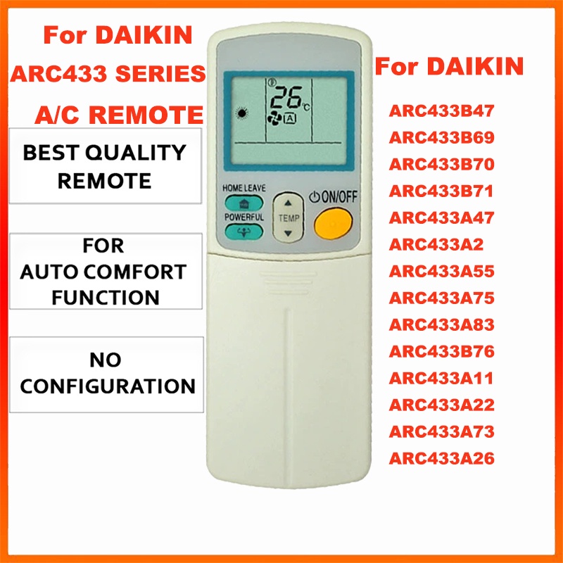CRYO New Daikin Aircon Remote Control ARC433 Daikin Air Conditioner Remote Control ARC433