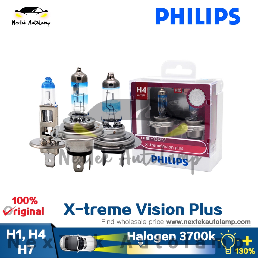 Philips X-treme Vision Plus H1 H4 H7 +130% Brighter Car Halogen