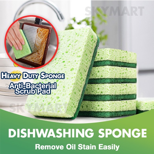 Sponge scouring pads dish cleaning brush for Kitchen Sponge | Heavy ...