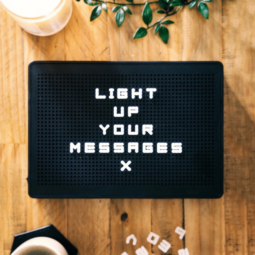 LED Letters Message Board & Coloured Pegs (A5/ A4 Sizes)