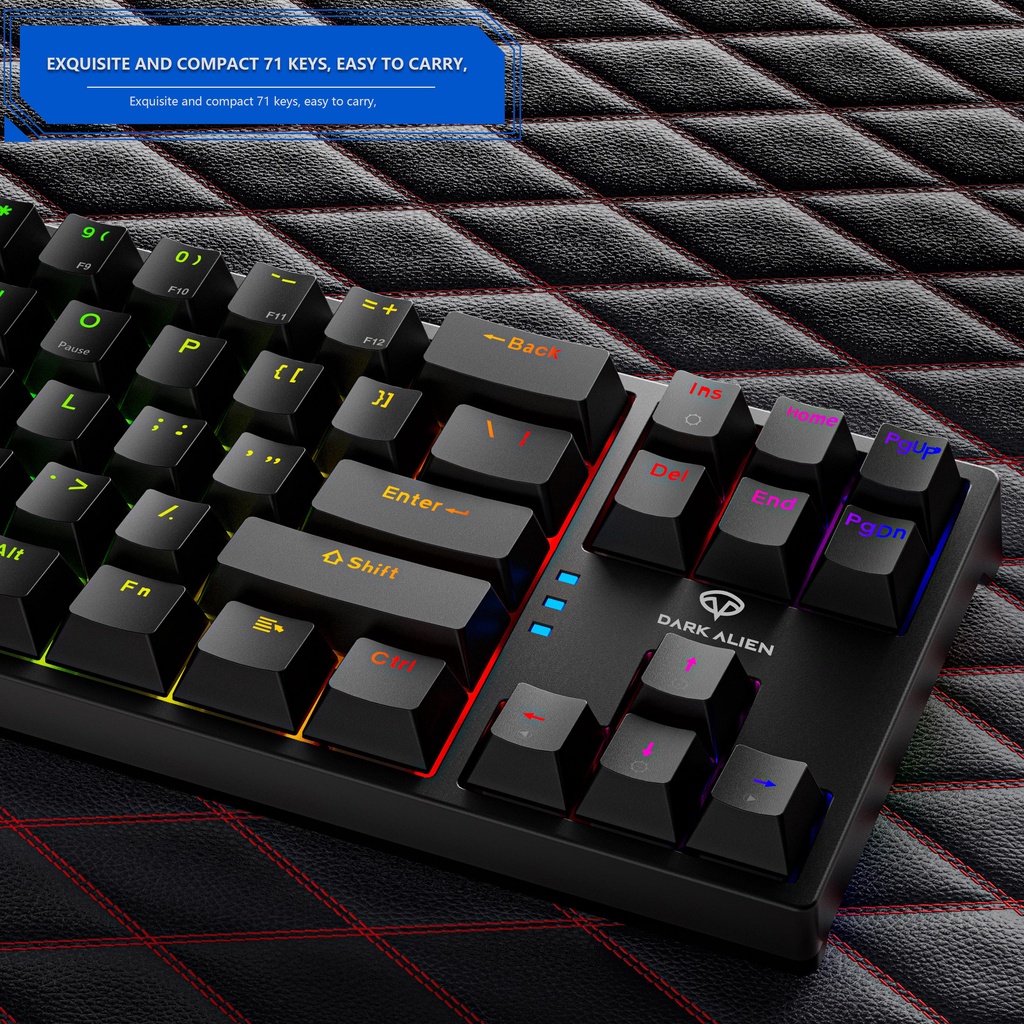 Leaven Detachable Type-C RGB Lighting Mechanical Keyboard 61 Keys K-620 ...
