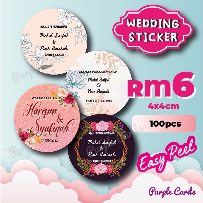 Wedding Sticker Printing / Kahwin / Label Print / Door / Tunang ...