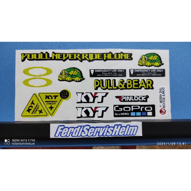 Kyt Tt Course Helmet Sticker Visor Kyt FALCON Fr R10 K2rider Rc7 ...