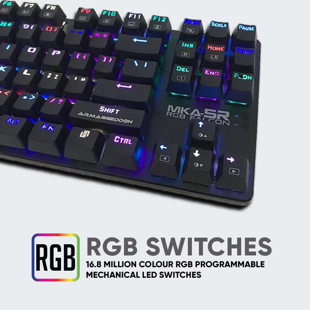 Armaggeddon MKA-5R Blue Switch Mechanical Keyboard | 87 Key ...