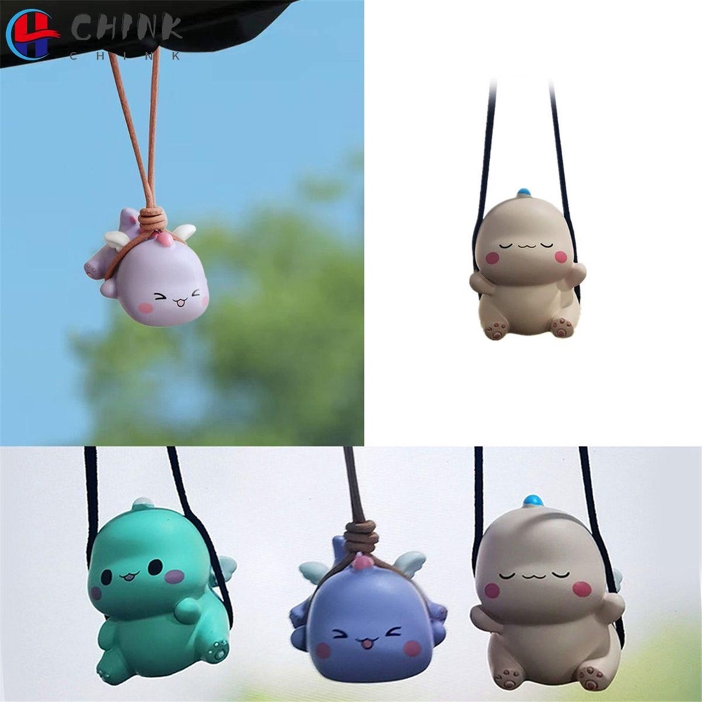 CHINK Practical Swing Dinosaur Car Hanging Ornament Accessories Auto Flying  Dinosaur Rear View Mirror Gift Cute Interior Decoration Car Pendant