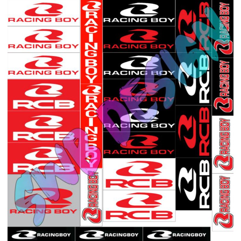 Sticker PACK FULL RCB, RACING BOY SIZE A3 | Shopee Singapore
