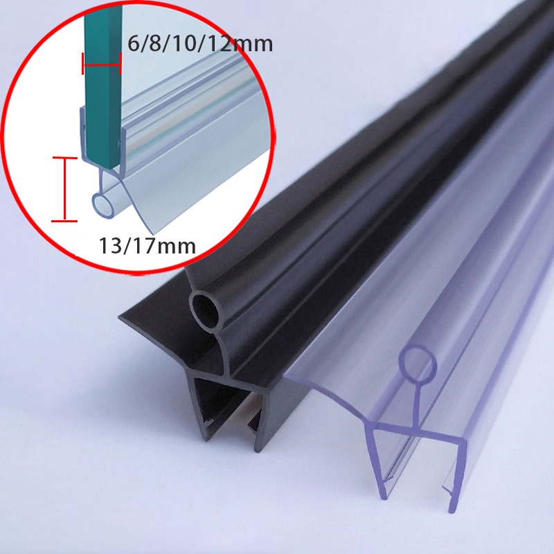 70CM 100CM Shape Glass Door Sealing Strips Silicone Rubber Window Glass ...