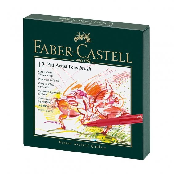 Faber-Castell PITT Artist Pen Skin Tones Box 12 - Gambar 3