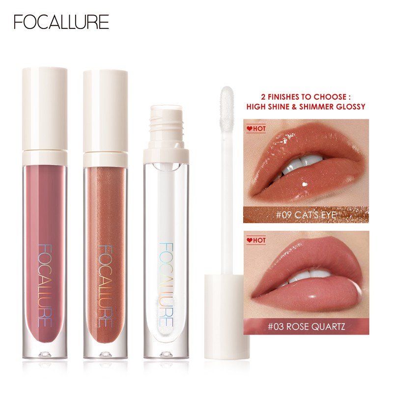 FOCALLURE PLUMPMAX High Shine Lip Gloss Shimmering-Free Non-Sticky ...