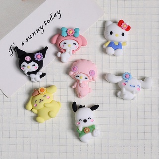 20pcs Cartoon Sanrio Series Shoe Charms DIY Accessories My Melody  Cinnamoroll Kuromi Sandals Decorate for Crocs Jibz Kids Gifts