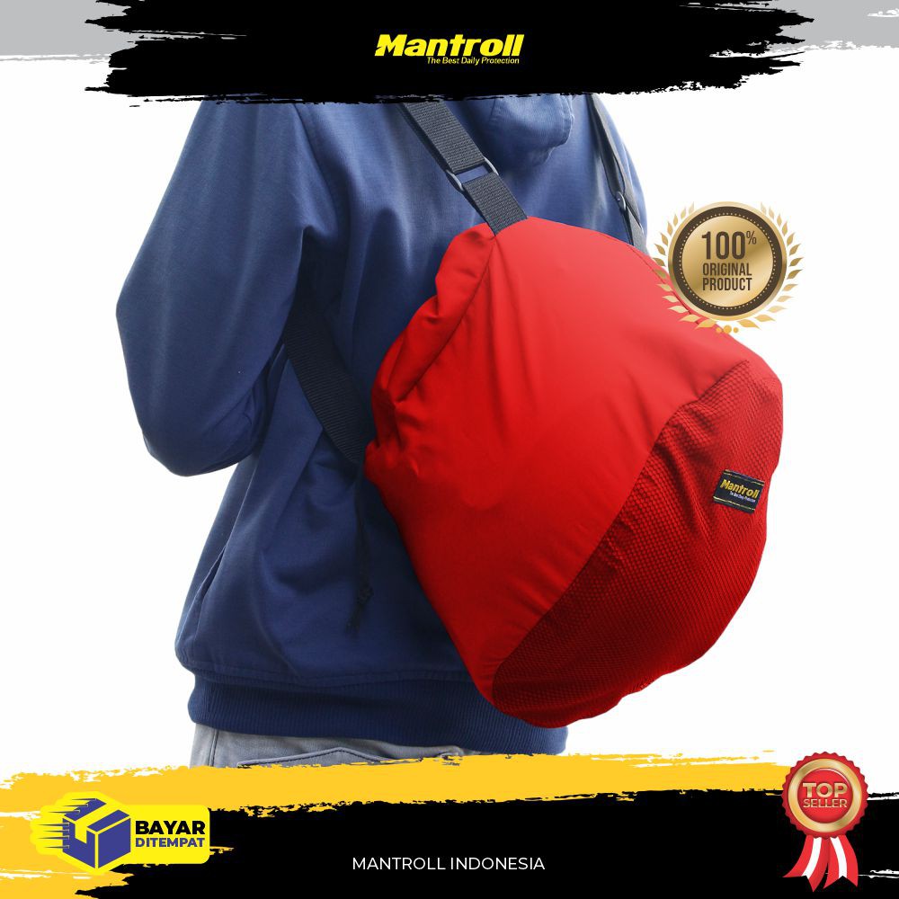 Mantroll Cover Helm - Cover Helm Full Outdoor 2 Lapis Waterproof Daun Talas - Gambar 2