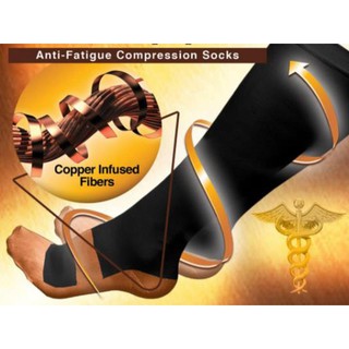 Miracle Copper Unisex Anti-Fatigue Compression Socks White S/M