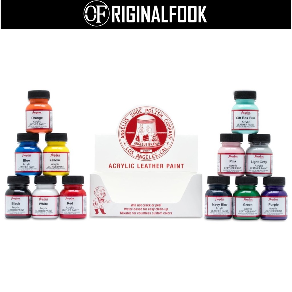 Angelus Acrylic Paint 12 Color Paint Set (Made in US) Shopee Singapore