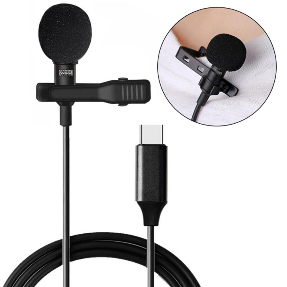 Universal Portable Mini Hd Microphone   Type-c Plug Mic Hands-free Clip 