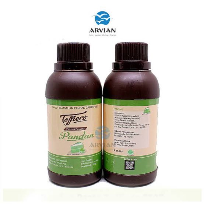 TOFFIECO Pandan Flavored Paste 500ml 500gr 500 ML gr gram | Shopee ...