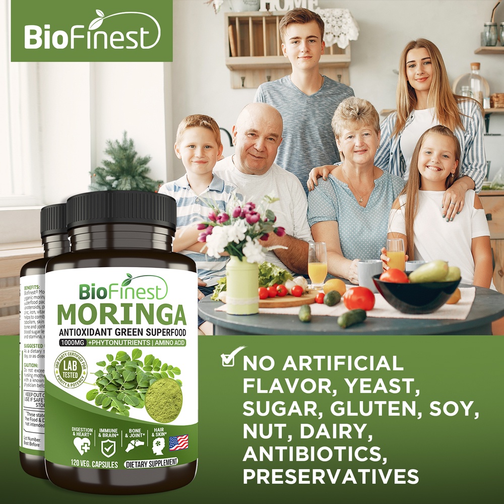 Prowise Pure Moringa Leaf 4000mg with Black Pepper 120Caps | Health