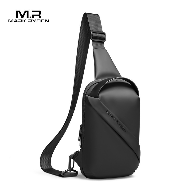 MARK RYDEN Men Sling Bag Water Repellent Ykk Zipper Adjustable Straps ...