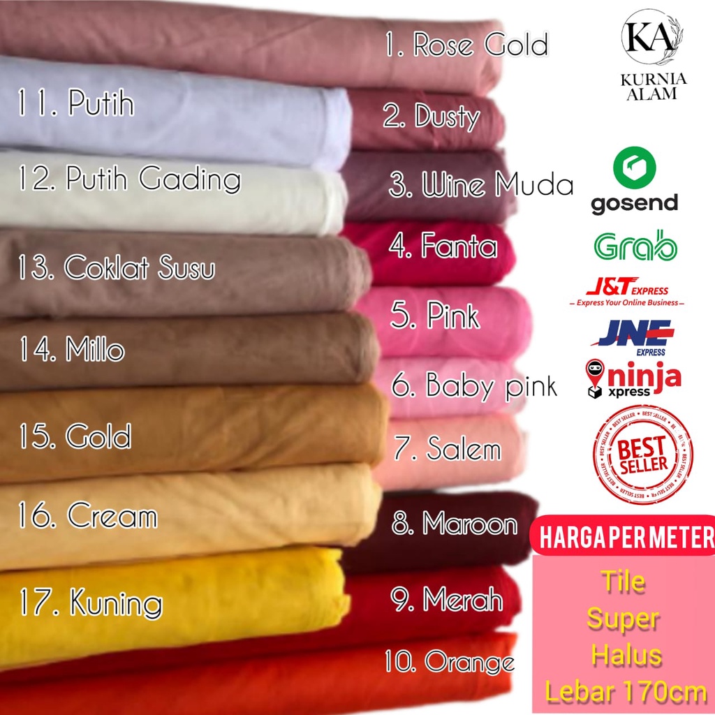 Tile Fine FallingPOLOS Meter Skin Color Soft Tulle Tile Fabric Gamis ...
