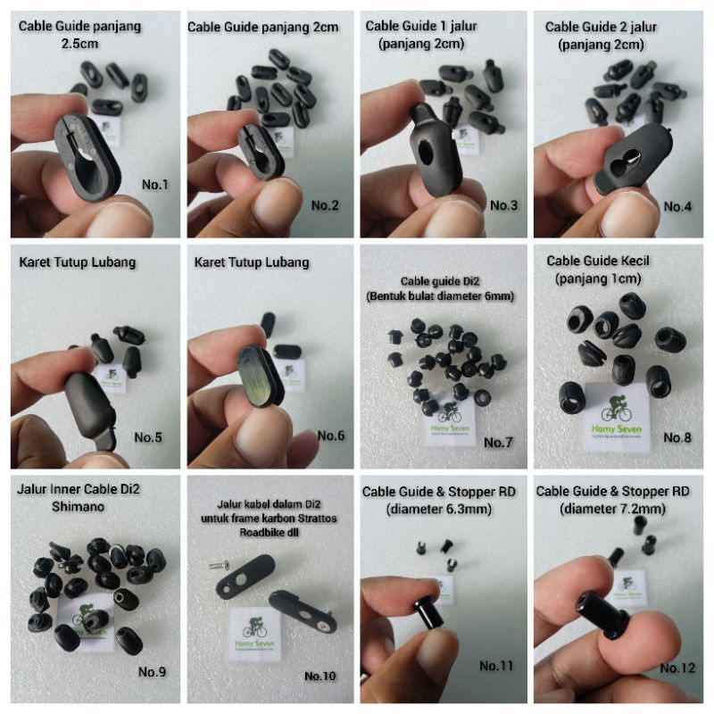 Cable guide rubber, Inner cable strip frame rubber, Di2 inner cable ...