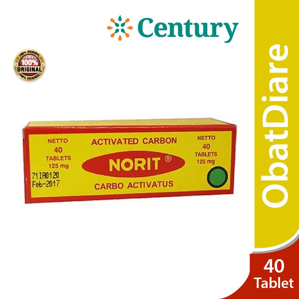 Norit Cap Elang tube isi 40 tablet / Diare / Keracunan Makanan / Jamu / herbal / sakit perut