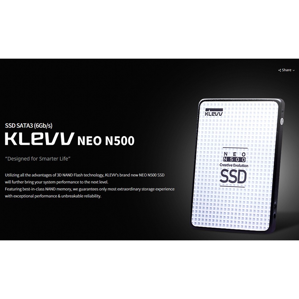 KLEVV NEO N500 SATA III Internal Solid State Drive SSD Shopee Singapore