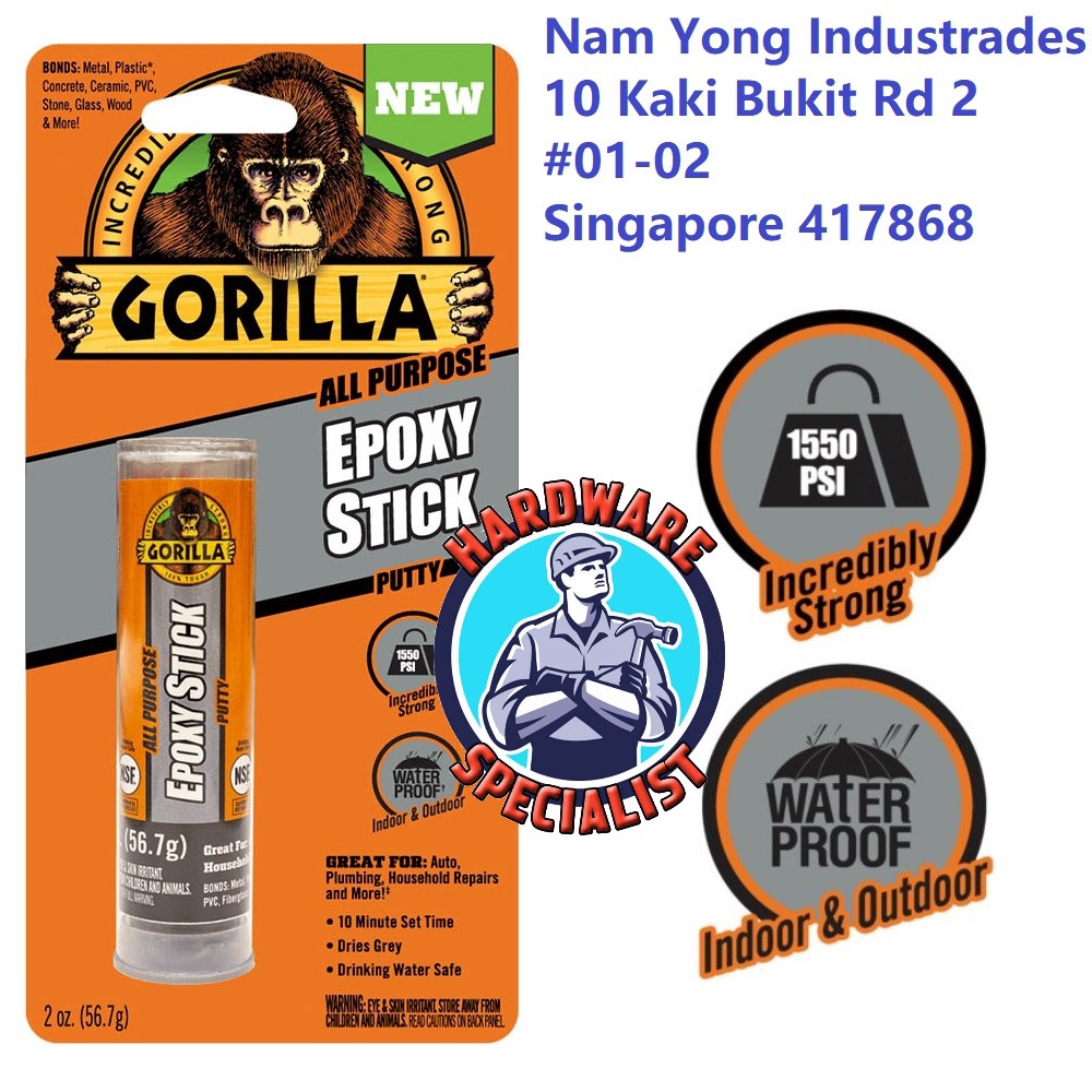 Gorilla All Purpose Epoxy Stick Putty - 56.7g - Hardware Specialist