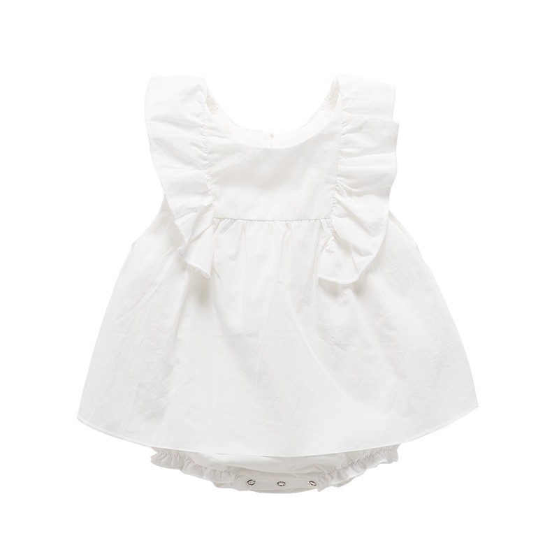 White cotton 2025 baby dress