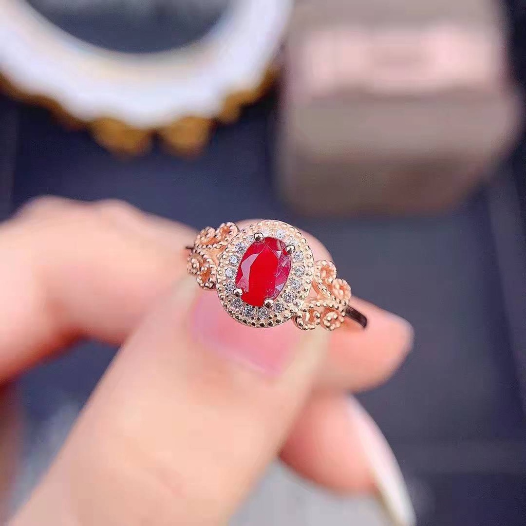 Red on sale birthstone ring