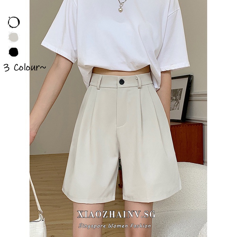 Xiaozhainv Korean Casual All Match Loose High Waist Thin Wide Legs