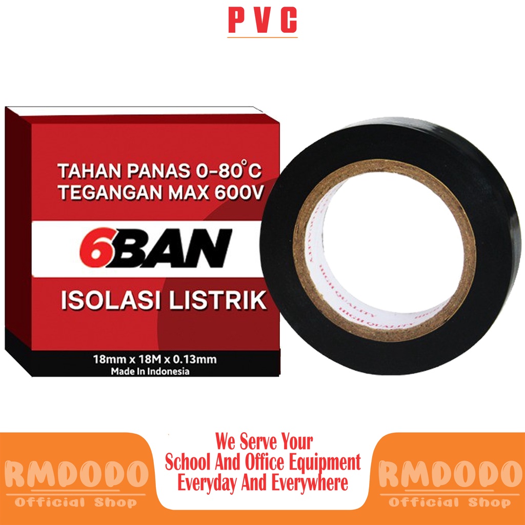 HITAM Onecodo Electrical Insulation Black PVC 20yard/black Electrical