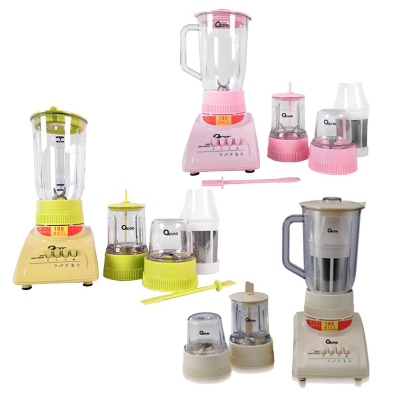 Oxone OX863 Blender Plastik Set 3in1 Mata Pisau tajam Color full - Gambar 2