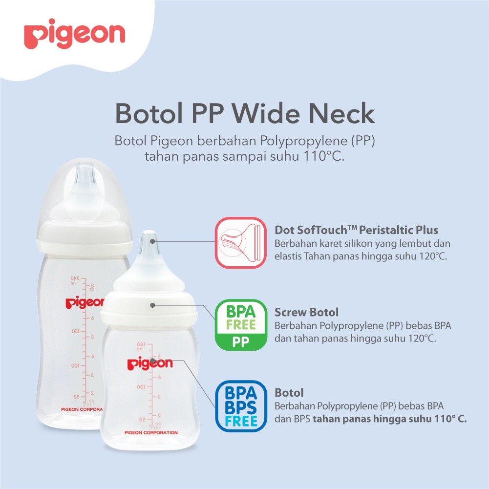 Pigeon Wide Neck 160ml 240ml/Pigeon Peristaltic Milk Bottle Plus Nipple  Baby/Baby Newborn