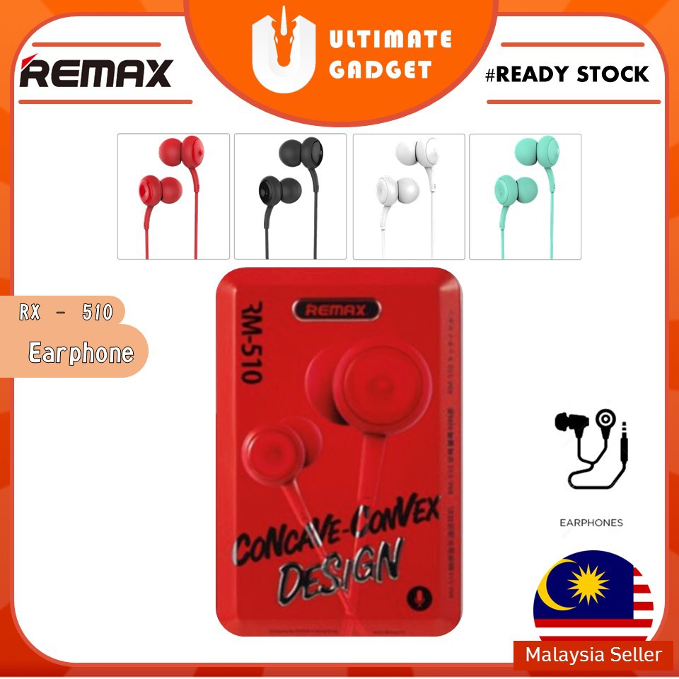 Remax Earphone RM-510 In-Ear Stereo Earphone Headphones With Mic