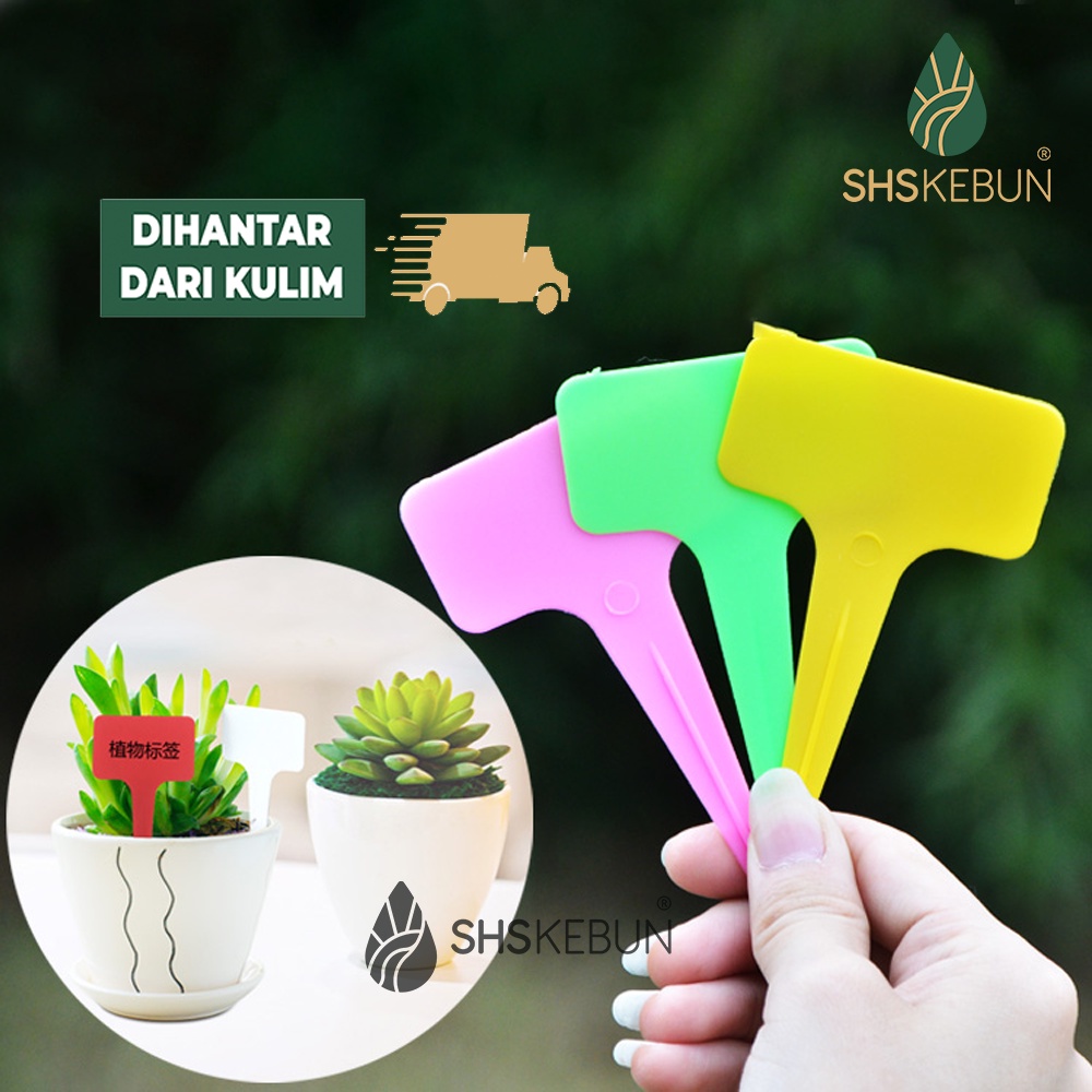 Penanda Pokok Warna-Warni Tag Pokok Plastic Plant Label Rectangle/Heart ...