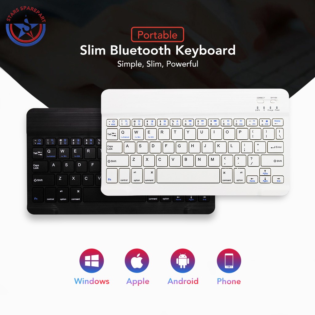 Mini Bluetooth Keyboard Wireless Bluetooth Keyboard Slim Thin Design ...