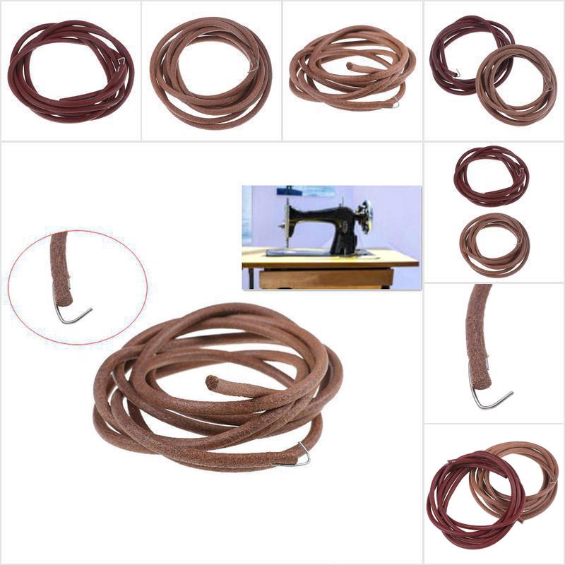 72 183cm Leather Belt Antique Treadle Parts + Hook For Singer Sewing  Machine