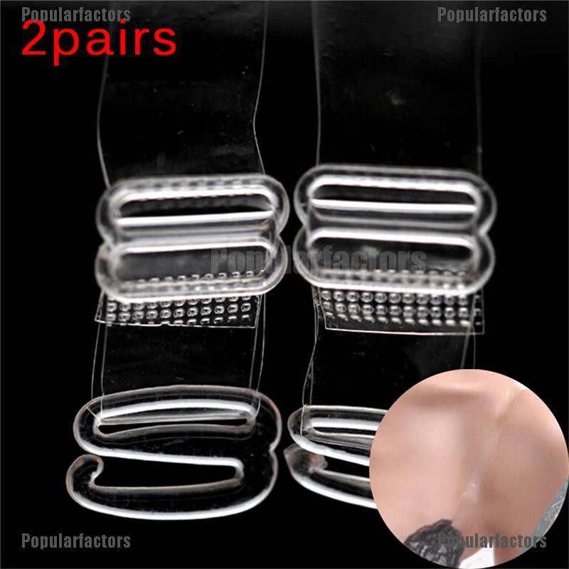 Popular] Best 2 Pairs Adjustable Invisible Transparent Clear Bra