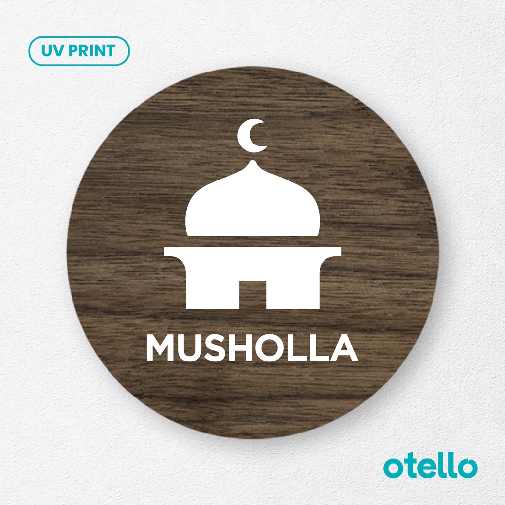 KAYU Signage Musholla Sign Board Wooden Label Mosque Nameplate Sign ...