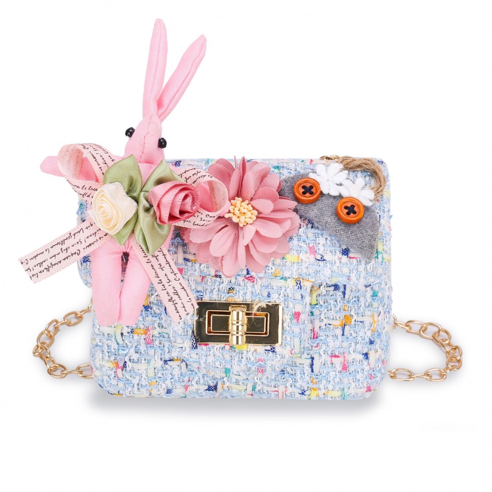 Small Girl Cross Body Bag Cute Children Flowers Applique