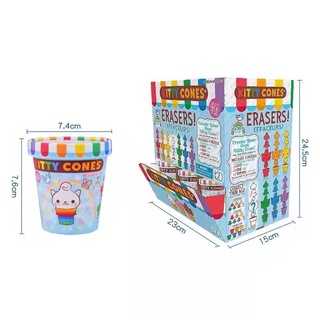 SG FREE SHIPPING Kitty Cones Eraser Blind Box Rainbow series 2