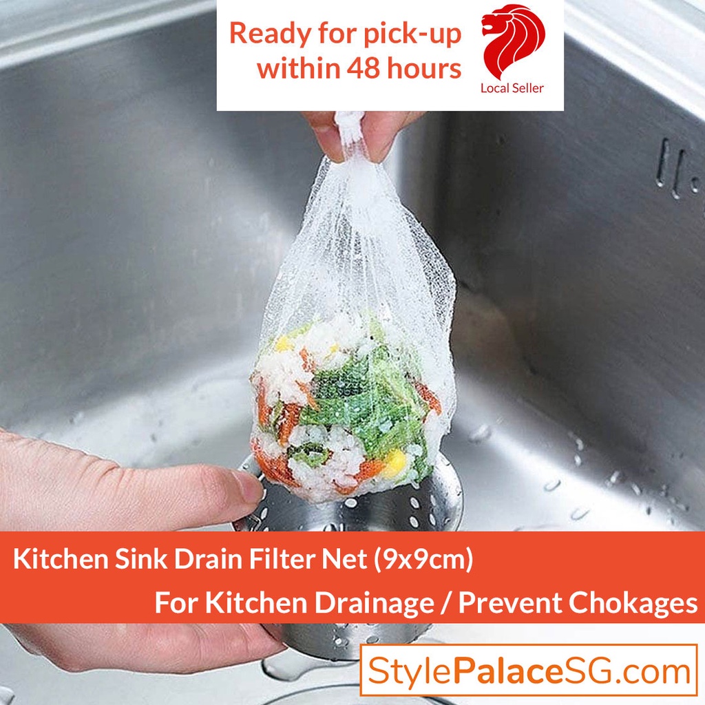 Kitchen Sink Drain Filter Net for Food / Dust / Debris (100pc per bag ...