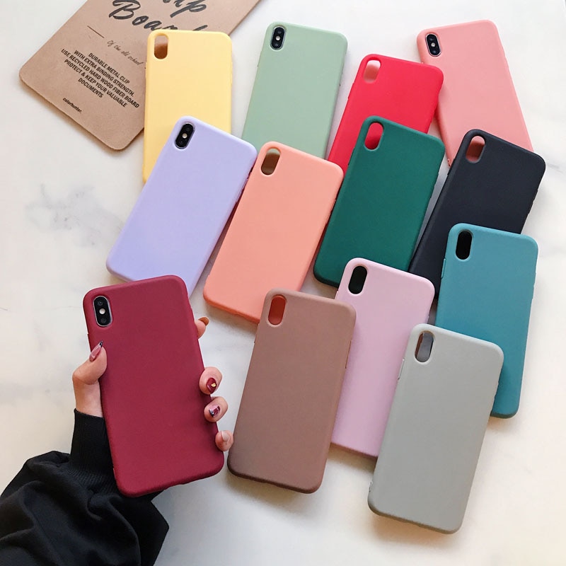 Soft Silicone Case For iPhone 11 Pro XS Max XR X Case Fashion Candy ...