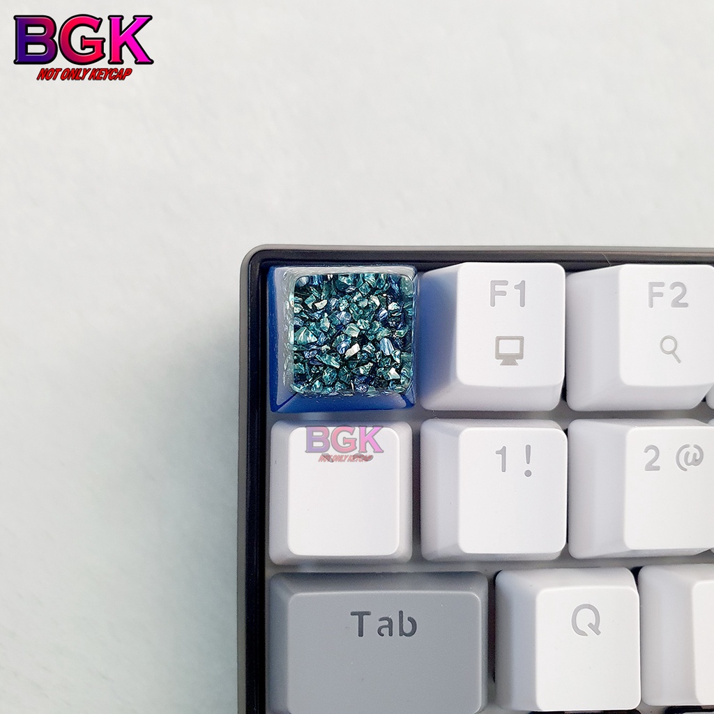 Odd Keycap Dark Blue Crystal Keycap SA profile (unique resin keycap ...
