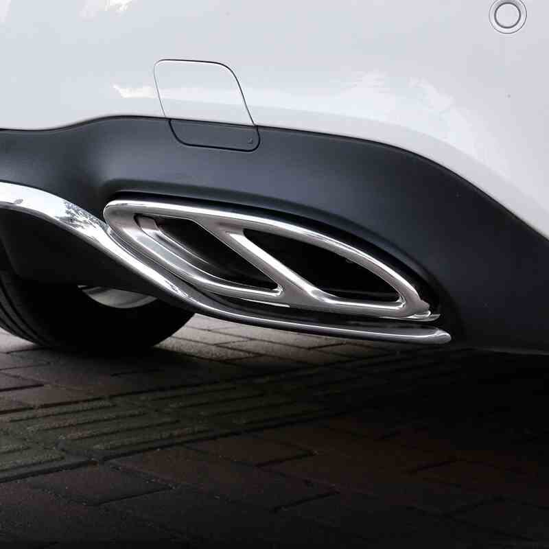 thumbnail image 2 of LARATHS Exhaust Muffler Cover Trim For Mercedes W205 W213 W176 (16-19) – Stainless Steel (2pcs) 2 of 5