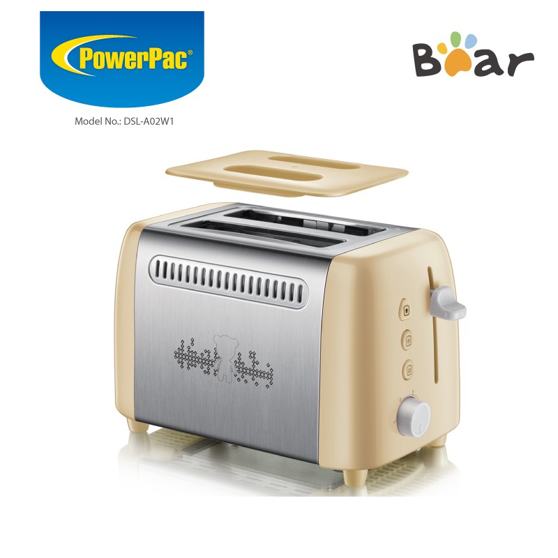 BearPowerPac Bread Toaster 2 Slice Popup (DSLA02W1) Shopee Singapore