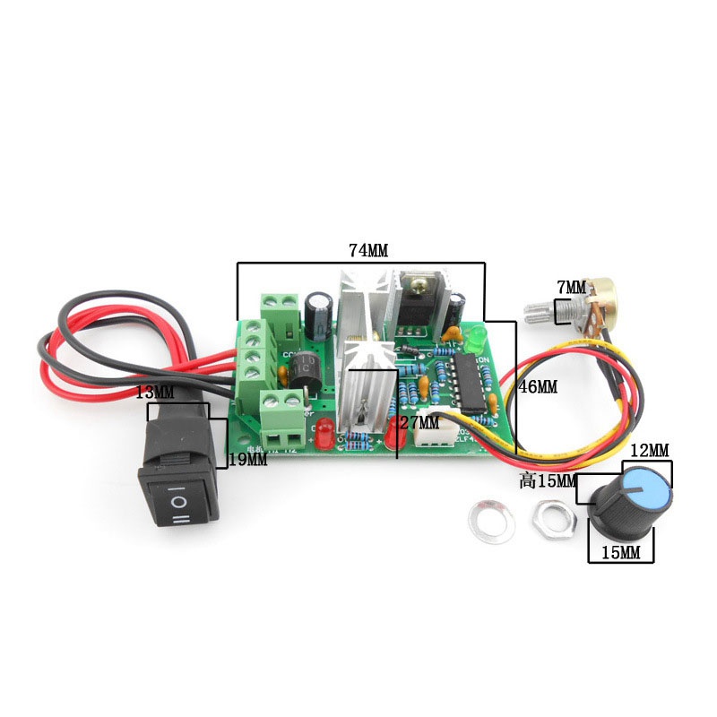 PWM DC Motor Speed Controller Switch DC 20A Current Regulator 10-60V ...