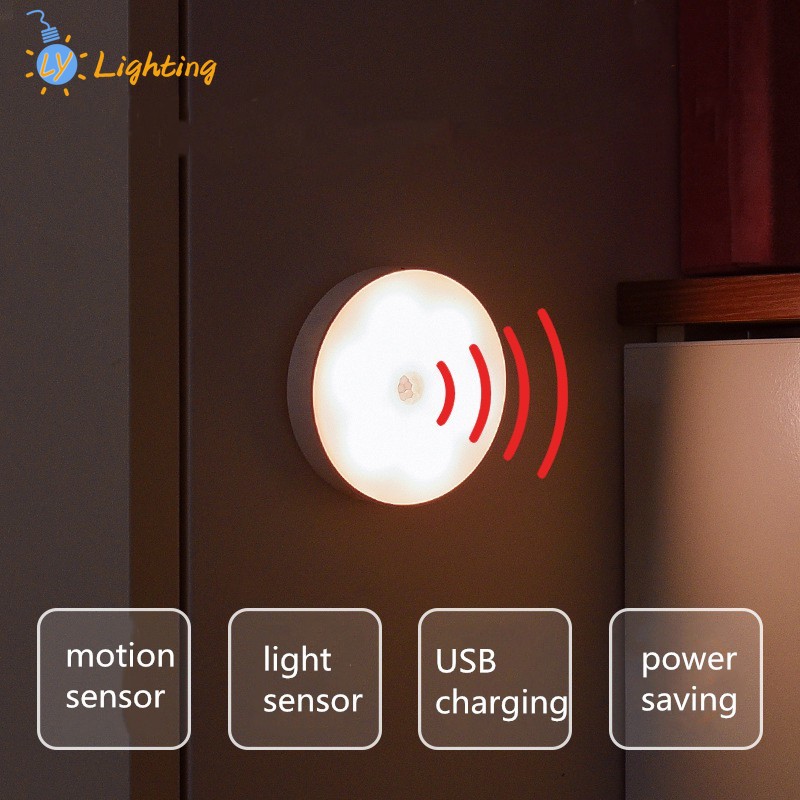 Indoor LED Sensor Night Light Human Body Induction Sensor Wall Lamp ...