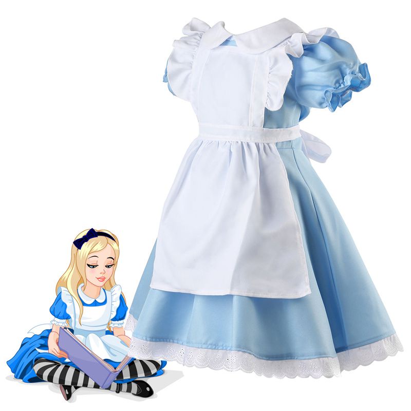 In Adult Alice Wonderland Costume Cosplay Women Girl Maid Dress Lolita ...